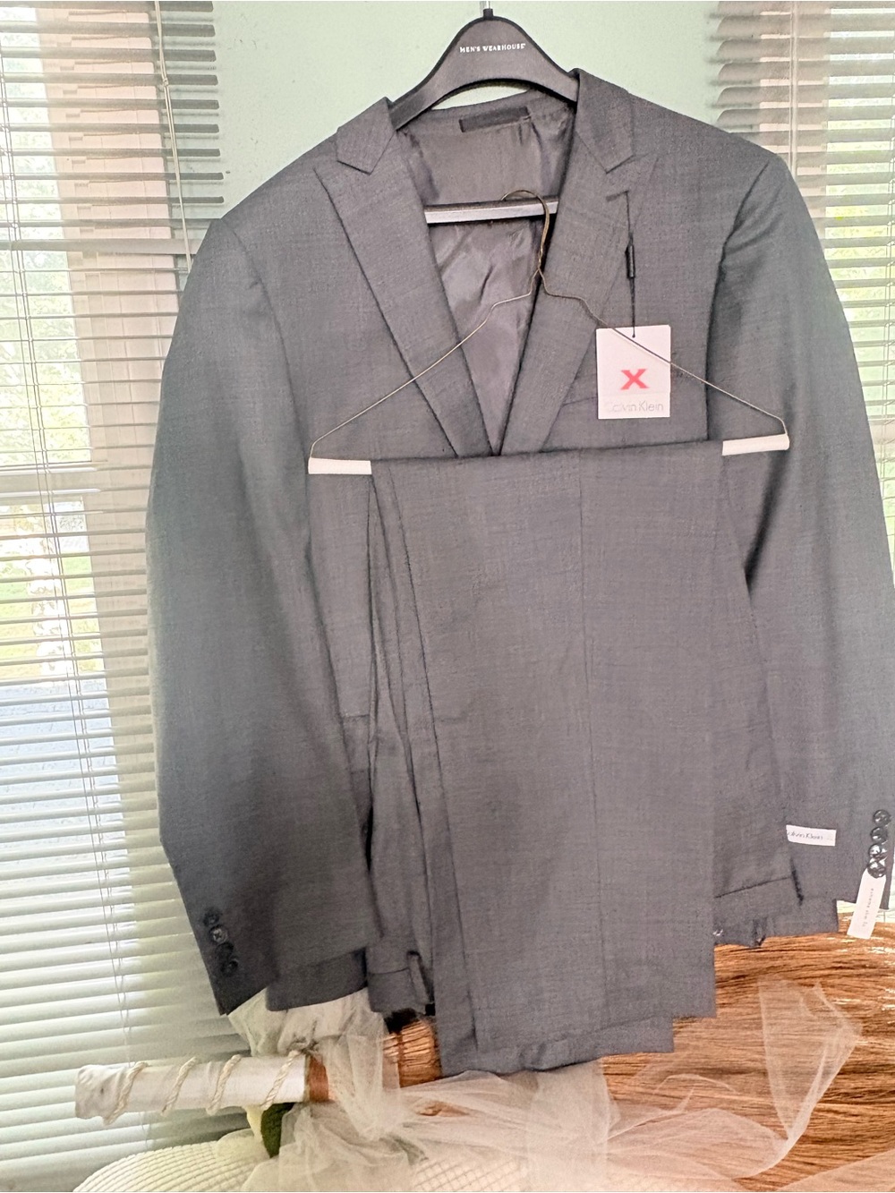 Calvin Klein Men's Grey Two-Piece Suit